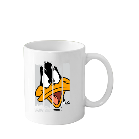 Cani Personalizate - Cana din ceramica haioasa desene animate vechi, 330 ml, alba, tematica Daffy Duck 2