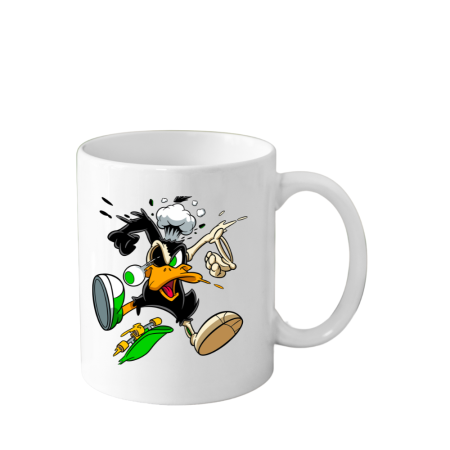 Cani Personalizate - Cana din ceramica haioasa desene animate vechi, 330 ml, alba, tematica Daffy Duck