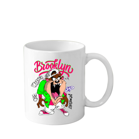 Cani Personalizate - Cana din ceramica haioasa desene animate vechi, 330 ml, alba, tematica TazMania
