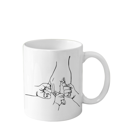 Cani Personalizate - Cana din ceramica haioasa, pentru tata cu 3 copii, Super Dad, Hero, 330 ml, alba