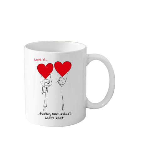 Cani Personalizate - Cana din ceramica Love, pentru indragostiti, 330 ml, alba