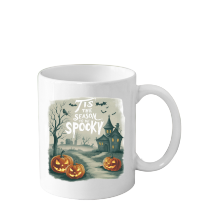 Idei de Cadouri - Cana Halloween alba 330 ml cu dovleac funny scary