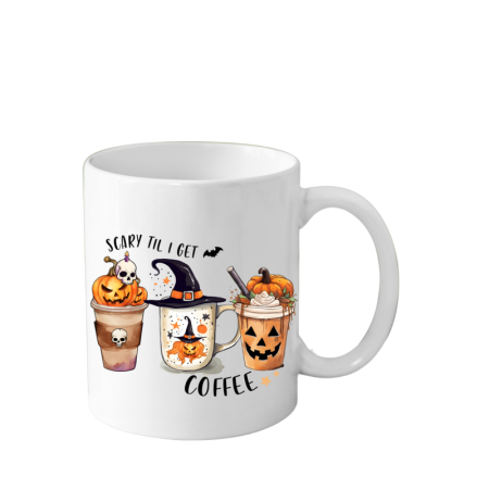 Idei de Cadouri - Cana Halloween alba 330 ml funny scary cadou colegi
