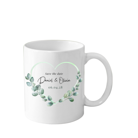 Cani Personalizate - Cana personalizata, mire si mireasa, Save The date, 330 m