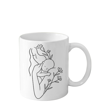 Cani Personalizate - Cana personalizata pentru mama (viitoare mamici) alba, 330 ml