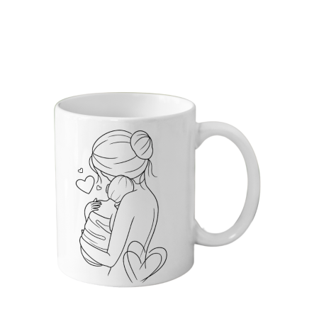 Cani Personalizate - Cana personalizata pentru mama (viitoare mamici), alba 330 ml