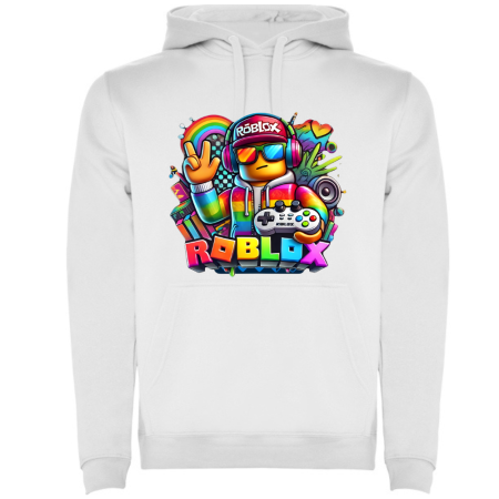 Tricouri Copii - Hanorac personalizat ROBLOX, alb, 7-8 ani