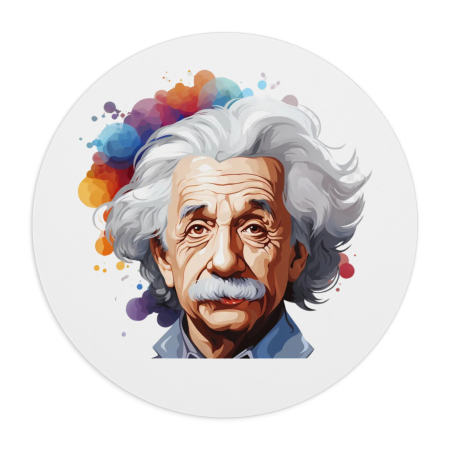 MousePad Personalizat - MousePAD Gaming/personal, rotund, Albert Einstein