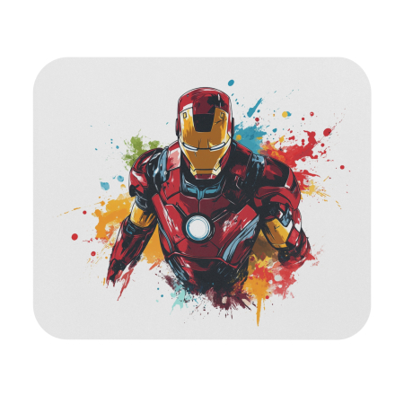 MousePad Personalizat - MousePAD Gaming/personal, rotund, pentru pasionatii de desene animate, Eroi Marvel, Iron Man