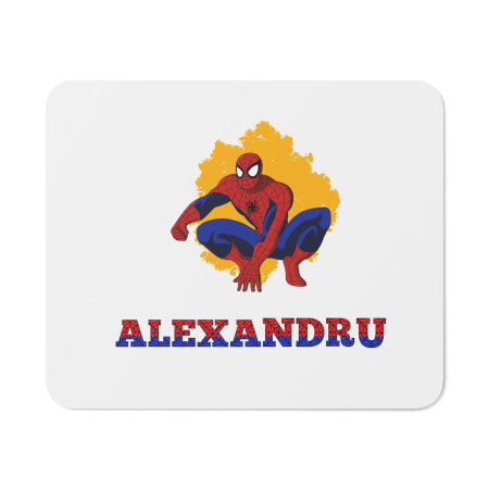 MousePad Personalizat - MousePAD Gaming personalizat cu numele ALEXANDRU, model Spiderman