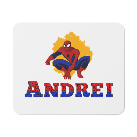 MousePad Personalizat - MousePAD Gaming personalizat cu numele ANDREI, model Spiderman