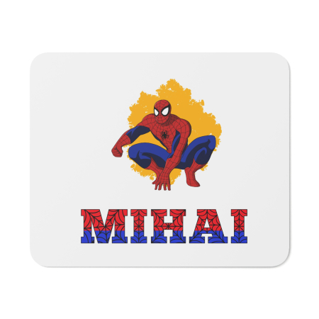 MousePad Personalizat - MousePAD Gaming personalizat cu numele MIHAI, model Spiderman