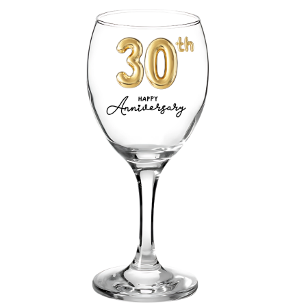 Pahare Vin Personalizate - Pahar pentru vin personalizat, aniversare 30 ani, cadou inedit