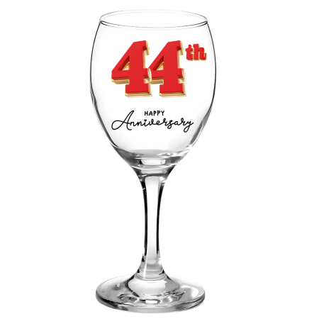 Pahare Vin Personalizate - Pahar pentru vin personalizat, aniversare 44 ani, cadou inedit