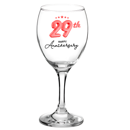 Pahare Vin Personalizate - Pahar pentru vin personalizat, aniversare de 29 ani, cadou inedit