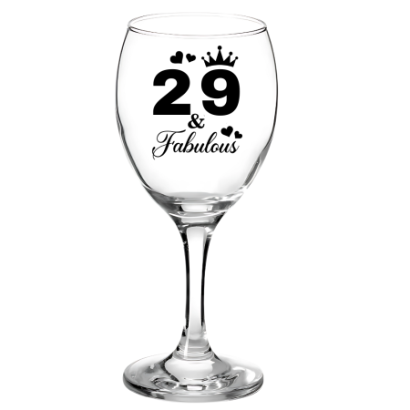 Pahare Vin Personalizate - Pahar pentru vin personalizat, aniversare de 29 ani, cadou inedit