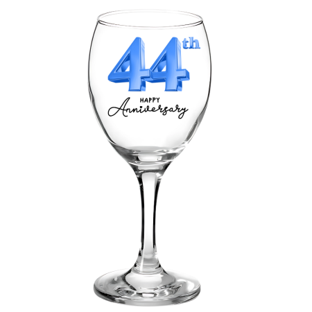 Pahare Vin Personalizate - Pahar pentru vin personalizat, aniversare de 44 ani, cadou inedit