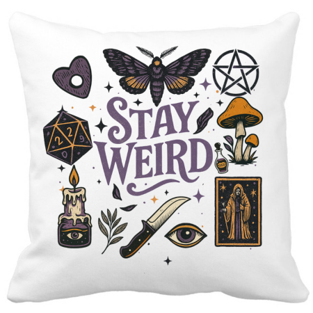 Cadouri Craciun - Perna decorativa Halloween 40x40 cm alb negru portocaliu