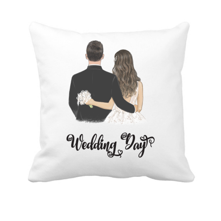 Perne decorative - Perna decorativa personalizata, 40x40 cm, alba, ideală pentru cadouri, accesoriu nunta