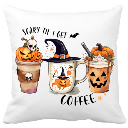 Perne decorative - Perna Halloween 40x40 cm cu mesaj Happy Halloween