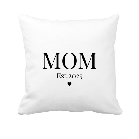 Perne decorative - Perna personalizata cu mesaj "Mom to be 2025", 40x40 cm, decor pentru baby shower/botez