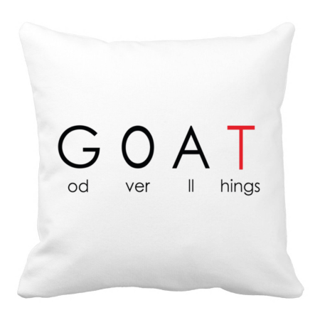 Perne decorative - Perna personalizata decorativa, cu mesaj religios GOAT