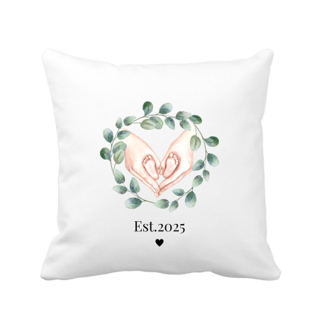 Perne decorative - Perna personalizată, mesaj Mom to be, 40x40 cm, ideală pentru decor botez/baby shower