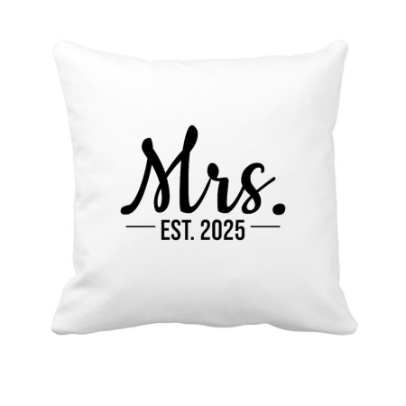 Accesorii Nunta - Perna personalizata, nunta, cu mesaj pentru mire/mireasa, ideal decor nunta/poze/save the date, 40x40 cm