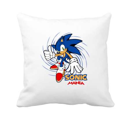 Perne decorative - Perna personalizata pentru camera copilului, 40x40 cm, Sonic (desene animate)
