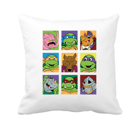 Perne decorative - Perna personalizata pentru camera copilului, 40x40 cm, Testoasele Ninja (desene animate)