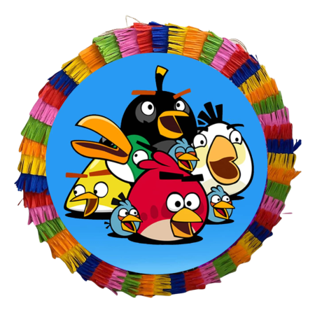 Pinata Aniversare Copii - Pinata pentru petreceri, 35 cm, multicolora, model Angry Birds