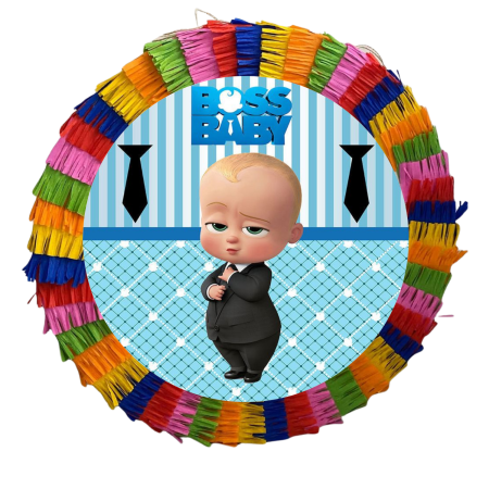 Pinata Aniversare Copii - Pinata pentru petreceri, 35 cm, multicolora, model Baby Boss