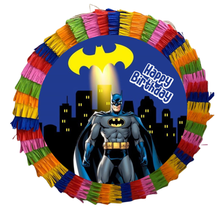 Pinata Aniversare Copii - Pinata pentru petreceri, 35 cm, multicolora, model Batman
