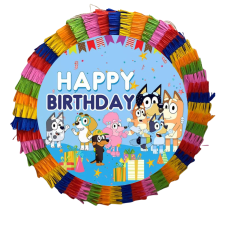 Pinata Aniversare Copii - Pinata pentru petreceri, 35 cm, multicolora, model Bluey