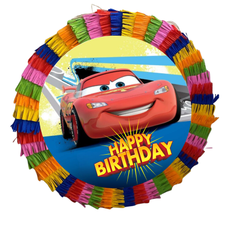 Pinata Aniversare Copii - Pinata pentru petreceri, 35 cm, multicolora, model Cars Disney, cadou aniversare copii
