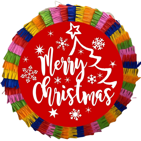 Pinata Aniversare Copii - Pinata pentru petreceri, 35 cm, multicolora, model Craciun, ideal pentru serbarea de iarna