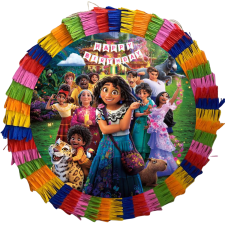 Pinata Aniversare Copii - Pinata pentru petreceri, 35 cm, multicolora, model Encanto