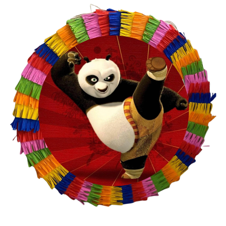Pinata Aniversare Copii - Pinata pentru petreceri, 35 cm, multicolora, model Kung Fu Panda