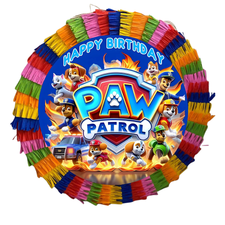 Pinata Aniversare Copii - Pinata pentru petreceri, 35 cm, multicolora, model Paw Patrol (Patrula Catelusilor)