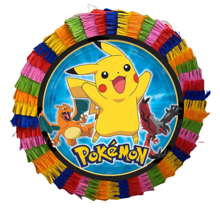 Pinata Aniversare Copii - Pinata pentru petreceri, 35 cm, multicolora, model Pokemon Pikachu