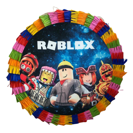 Pinata Aniversare Copii - Pinata pentru petreceri, 35 cm, multicolora, model Roblox, umplutura inclusa