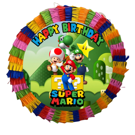 Pinata Aniversare Copii - Pinata pentru petreceri, 35 cm, multicolora, model Super Mario