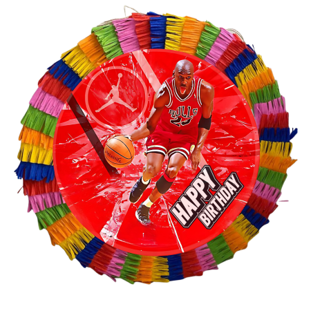 Pinata Aniversare Copii - Pinata pentru petreceri copii, 35 cm, multicolora, model MJ Baschet