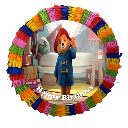 Pinata Aniversare Copii - Pinata pentru petreceri copii, 35 cm, multicolora, model Paddington Bear