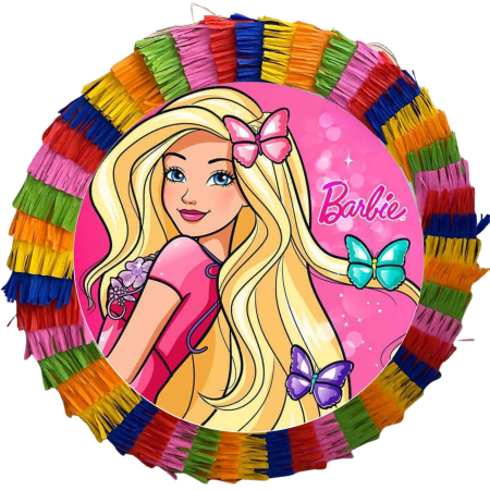 Pinata Aniversare Copii - Piniata pentru petreceri, 35 cm, multicolora, model Barbie