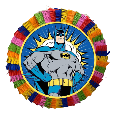 Pinata Aniversare Copii - Piniata pentru petreceri, 35 cm, multicolora, model Batman, umplutura inclusa
