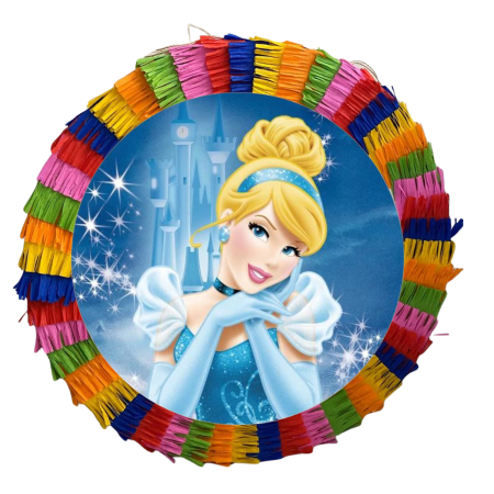 Pinata Aniversare Copii - Piniata pentru petreceri, 35 cm, multicolora, model Cenusareasa, umplutura inclusa