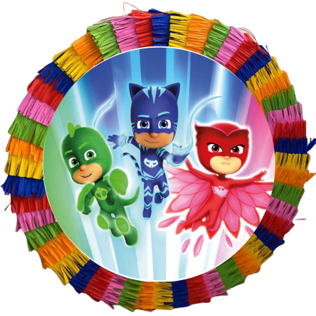 Pinata Aniversare Copii - Piniata pentru petreceri, 35 cm, multicolora, model Eroi in Pijamale