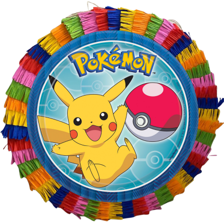 Pinata Aniversare Copii - Piniata pentru petreceri, 35 cm, multicolora, model Pokemon