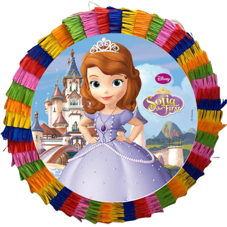 Pinata Aniversare Copii - Piniata pentru petreceri, 35 cm, multicolora, model Sofia The First
